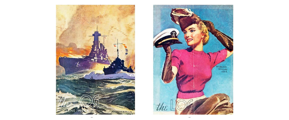 McClelland Barclay USNR, LOG magazine covers 1942 & 1943