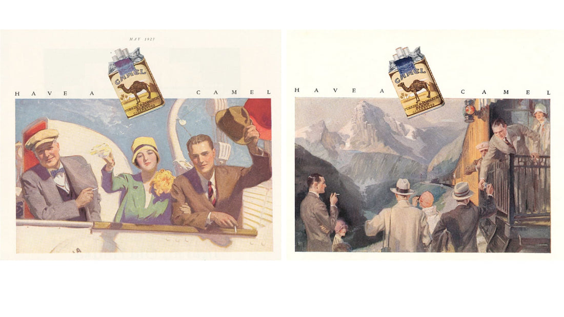 McClelland Barclay 1927 social tableaur paintings for Camel cigarettes ads