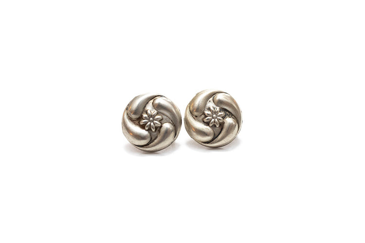 McClelland Barclay sterling silver round flower earrings