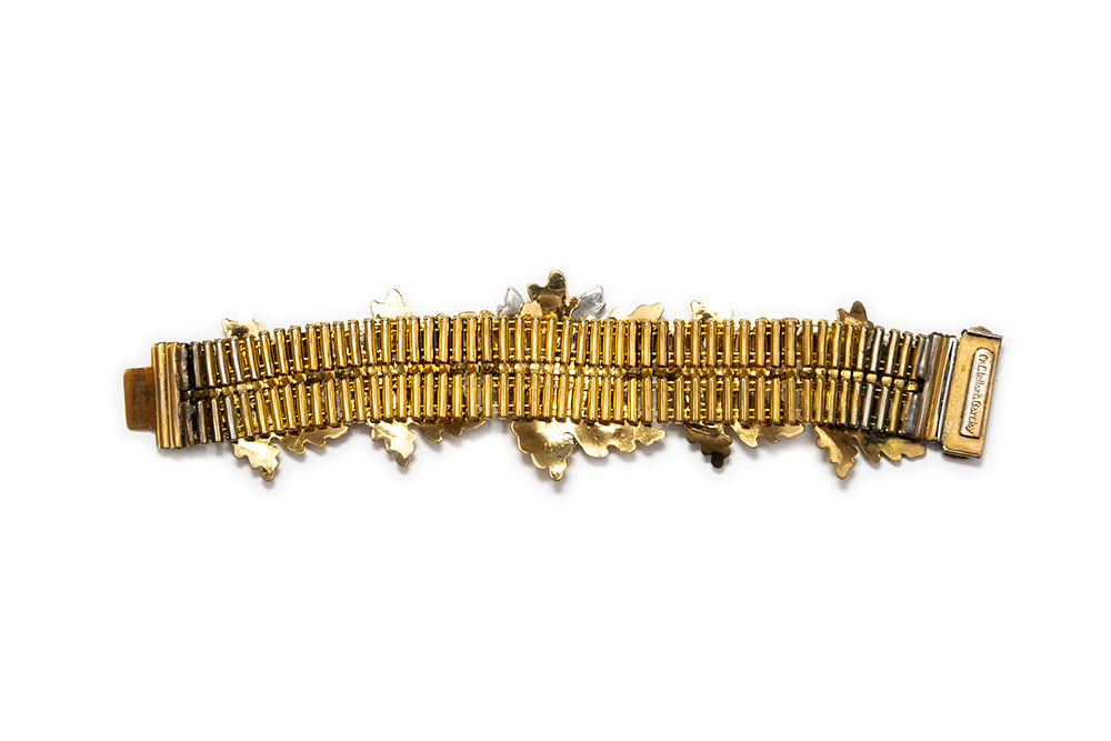 McCLELLAND BARCLAY Gold Plated Maple Leaf with Diamanté Bracelet