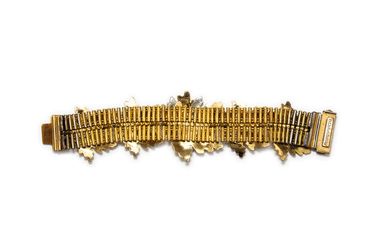 McCLELLAND BARCLAY Gold Plated Maple Leaf with Diamanté Bracelet