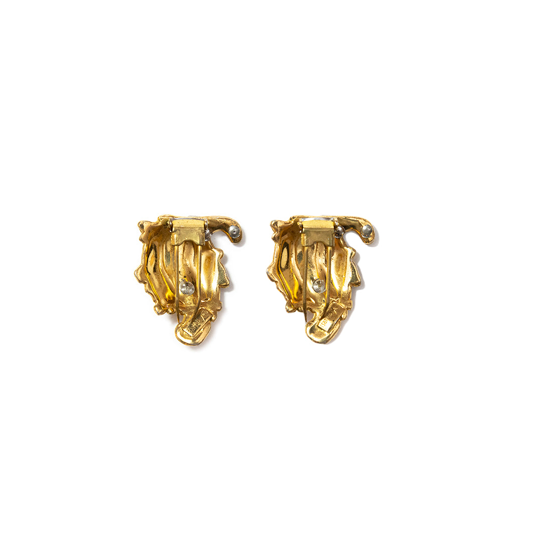 back view of the pair of dress or fur clips shows Barclay signature