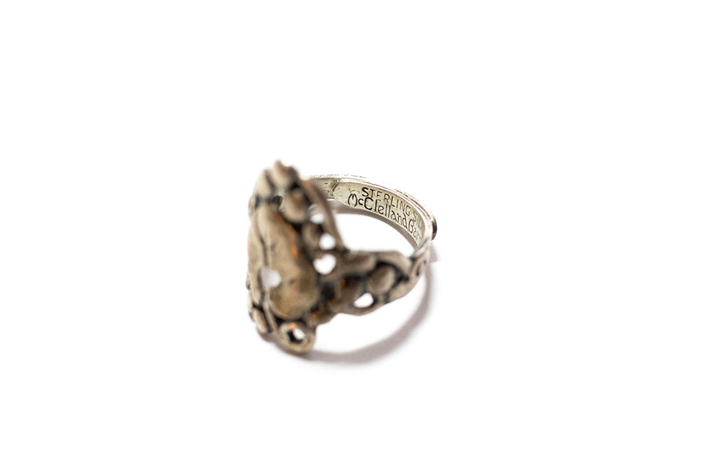 STERLING SILVER McClelland Barclay marks on inside of leaf ring made by Rice-Weiner & Co. in the late 1930s
