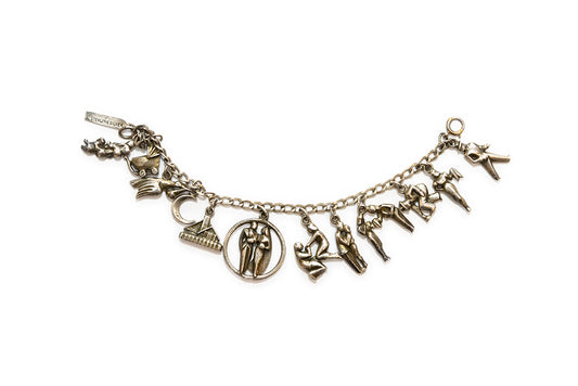 Very rare McClelland Barclay sterling silver courtship charm bracelet
