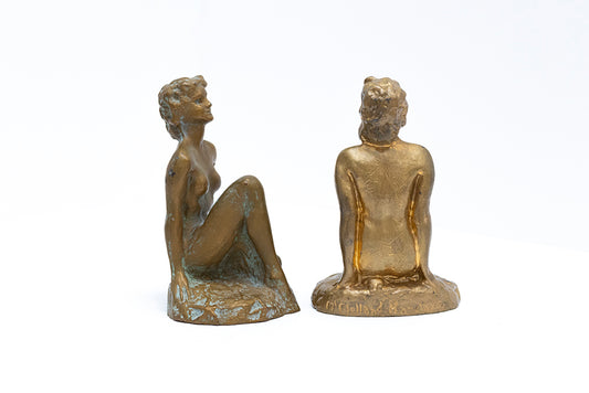 Pair of Art Deco bronze plated nude bookends by McClelland Barclay Art Products