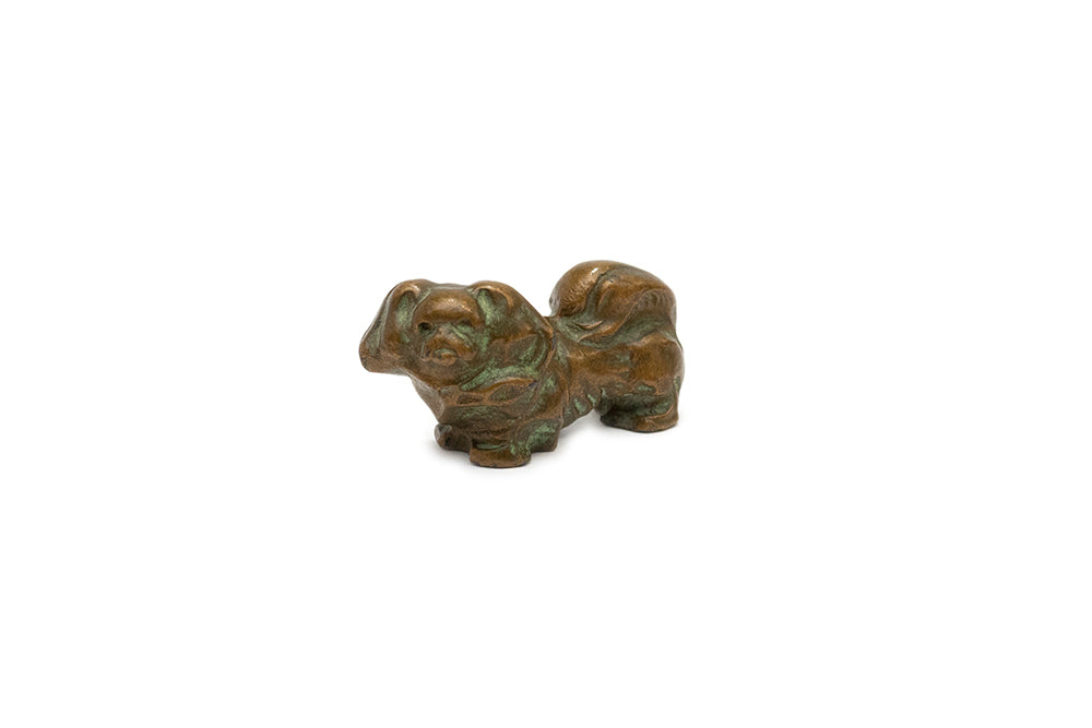 vintage 1930s miniature bronze plated dog figurine McClelland Barclay Art Products, Inc.