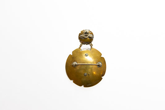 back view of a vintage Art Moderne McClelland Barclay brooch or pendant