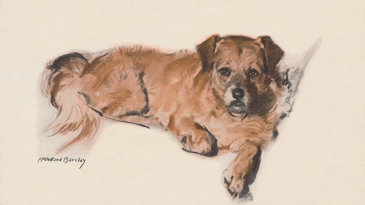 "Pat" the New York Humane Society mascot painted by McClelland Barclay for a 1934 fundraising event