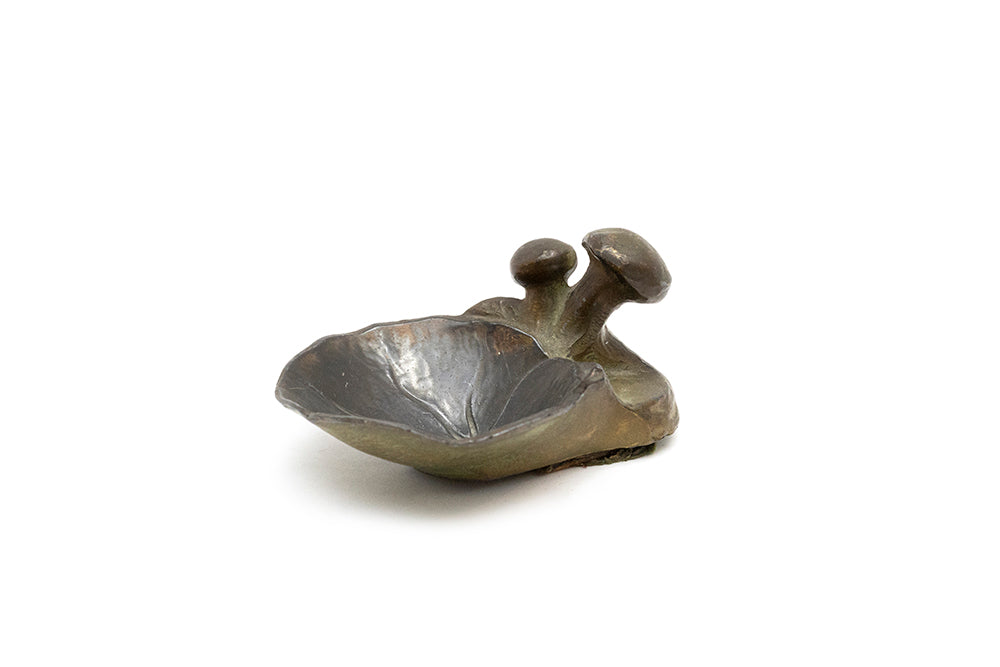 vintage McClelland Barclay decorative bronze mushroom dish