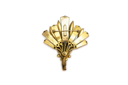 McCLELLAND BARCLAY Gold Plated Wheat Sheaf Brooch