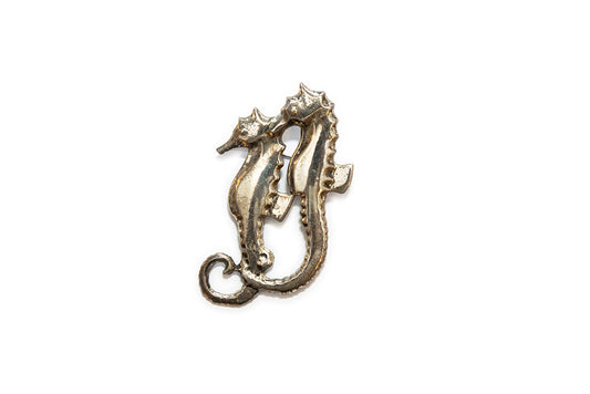 McCLELLAND BARCLAY Sterling Silver Pair of Seahorses Brooch