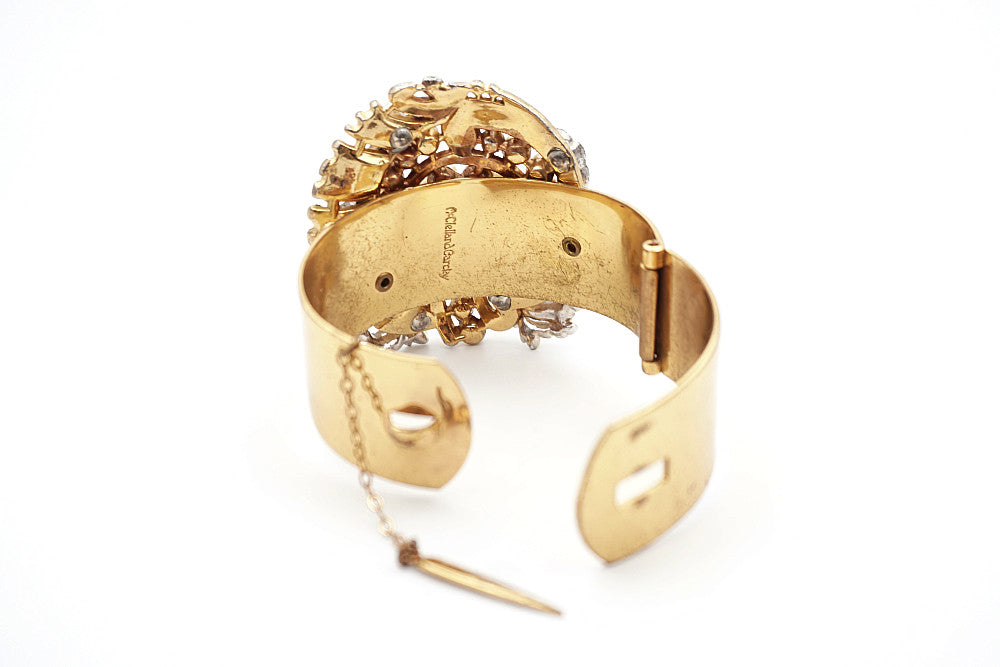McClelland Barclay signature mark on the inside of the rhinestone & pearl encrusted cuff