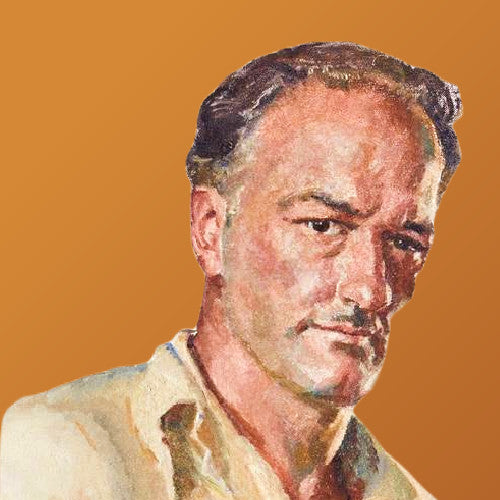 McClelland Barclay self portrait, closeup. Oil on canvas 1938