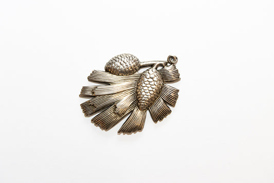 vintage McClelland Barclay sterling silver pine cone pendant