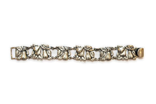 rare vintage McClelland Barclay sterling silver pears bracelet