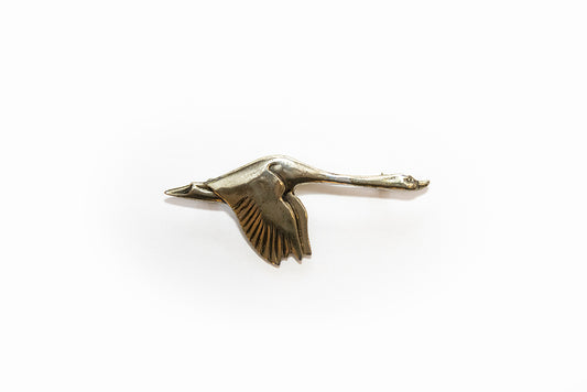 McCLELLAND BARCLAY Sterling Silver Repoussé Canada Goose Brooch